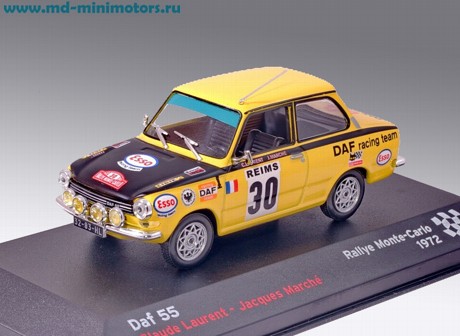 DAF 55 №30, Claude Laurent - Jacques Marche, Rallye Monte-Carlo 1972