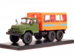 ЗИЛ 131 вахтовый автобус (хаки-оранжевый)